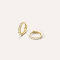 orecchini a cerchio toujours oro giallo cubic zirconia collezione toujours oro giallo