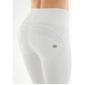pantaloni push up wr. up 7/8 superskinny vita alta similpelle bianco donna medium