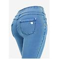 leggings n. o. w. superskinny vita media in jersey denim clear jeans-yellow seams donna extra large