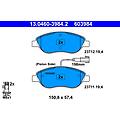 set di pastiglie freno 13. 0460-3984. 2 anteriore