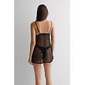 babydoll in pizzo the love club donna nero taglia m