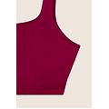 top sportivo seamless con fascia sottoseno in costina raspberry radiance donna medium/large