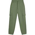 pantaloni cargo da donna in felpa garzata con fondo elastico