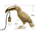 lampada da tavolo toucan color oro altezza 42 cm e27