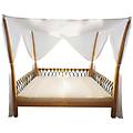 - levante gazebo letto in teak con cuscini