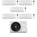 climatizzatore penta split climate 4000i 9+9+9+9+12 con 5000m 125/5 e inverter r 32 wi-fi optional