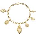 bracciale con charms pendenti donna argento 925 gioiello sacro cuore brscmg