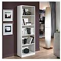 mobile libreria scaffale 5 ripiani per soggiorno salotto openspace ufficio. colore bianco larice