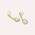orecchini lobo claire oro giallo cubic zirconia collezione claire oro giallo