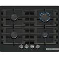serie 4 pnp6b6k40 piano cottura a gas 60 cm vetro temperato nero
