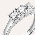anello trilogy diamade oro bianco diamante lab-grown collezione diamade misura 54 oro bianco