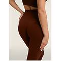 leggings sportivi seamless a zampa con vita altissima brandy brown donna exsmall/small