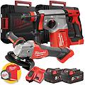 kit m18fpp2e-953x 18v tassellatore blhx + smerigliatrice fsag125x 2 batterie da 5ah + 1 da 8ah