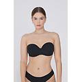 reggiseno a fascia leggermente imbottito microfibra riciclata full coverage donna nero tama&ntilde;o