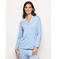 maglia pigiama taglio camicia daily con tencel modal / celeste / xl celeste