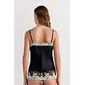 top spallina sottile seta pretty flowers donna multicolore taglia l