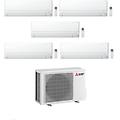 climatizzatore penta split msz-bt vgk 9+9+9+9+9 con mxz-5f102vf inverter r-32 wi-fi classe a++