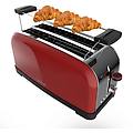tostapane toastin' time 1500 red 1500w doppia fessura acciaio rosso
