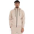 felpa con cappuccio saggy-rib- beige