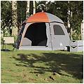 - tenda familiare igloo 6 persone grigia arancione impermeabile