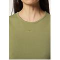 top cropped slim fit in jersey stretch oil green direct dyed donna extra small