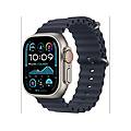 watch ultra 2 gps + cellular 49mm cassa in titanio naturale con cinturino ocean blu navy