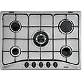 yaf57asv piano cottura nero argento da incasso gas 5 fornello(i)
