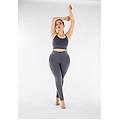 pantaloni push up wr. up clessidra vita alta con zip in jersey grigio fumo donna large