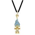 pendente good luck trolls troll blu placcato color oro os