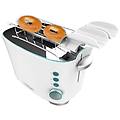 toast&taste double w tostapane a 2 fette con sollevamento pane e scongelamento bianco