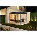 - pergola bioclimatica autoportante in alluminio grigio piana 3x3m