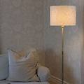 piantana amy beige/oro altezza 150 cm tessuto e27