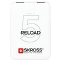 1. 400120 reload 5 caricabatterie power bank 5000mah bianco e 2 prese usb 5v / 2a max