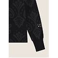 felpa girocollo in jersey fantasia floreale allover ikat black donna medium