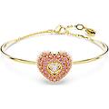 bracciale rigido idyllia cuore rosa placcato color oro os