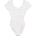 body maniche corte in cotone stretch white junior 14 anni