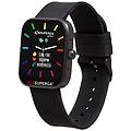 - smartwatch uniko swt-stc001 (42 mm) impermeabile 5atm con cardiofrequenzimetro due cinturini nero-