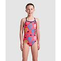 pezzo unico bambina bright coral multi-navy