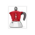 moka induction 2 tazze adatta a tutti i piani cottura 100 ml acciaio rosso