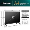smart tv led hd ready 32" 32a49n-nero