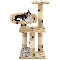 - albero per gatti tiragraffi in sisal 65 cm zampe stampate beige