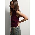 - gilet in lana e cashmere rosso borgogna regular fit donna rosso burgundy taglia xs