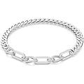 collana dextera statement link misti bianca placcato rodio s