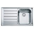 lavello 1 vasca (86 4x51 4cm) nex 211 sx neptune inox spazzolato 127 0059 655
