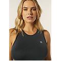 top corto senza maniche in tessuto seamless ice wash nero used donna exsmall/small
