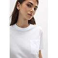 maglia manica corta con taschino in cotone ultrafresh donna bianco taglia s