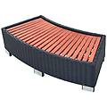 - scalino per spa in polyrattan 92x45x25 cm nero