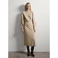 - abito beige in lana con maniche lunghe donna beige chiaro taglia s