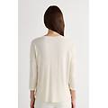 maglia scollo a v in fresh bamboo donna naturale taglia s
