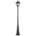 lampione da giardino bayview-5l-bk h 216 cm nero ip44